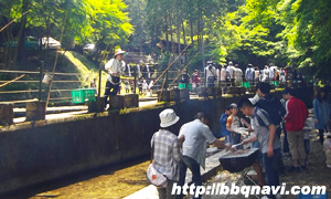 千早川マス釣り場　バーベキュー